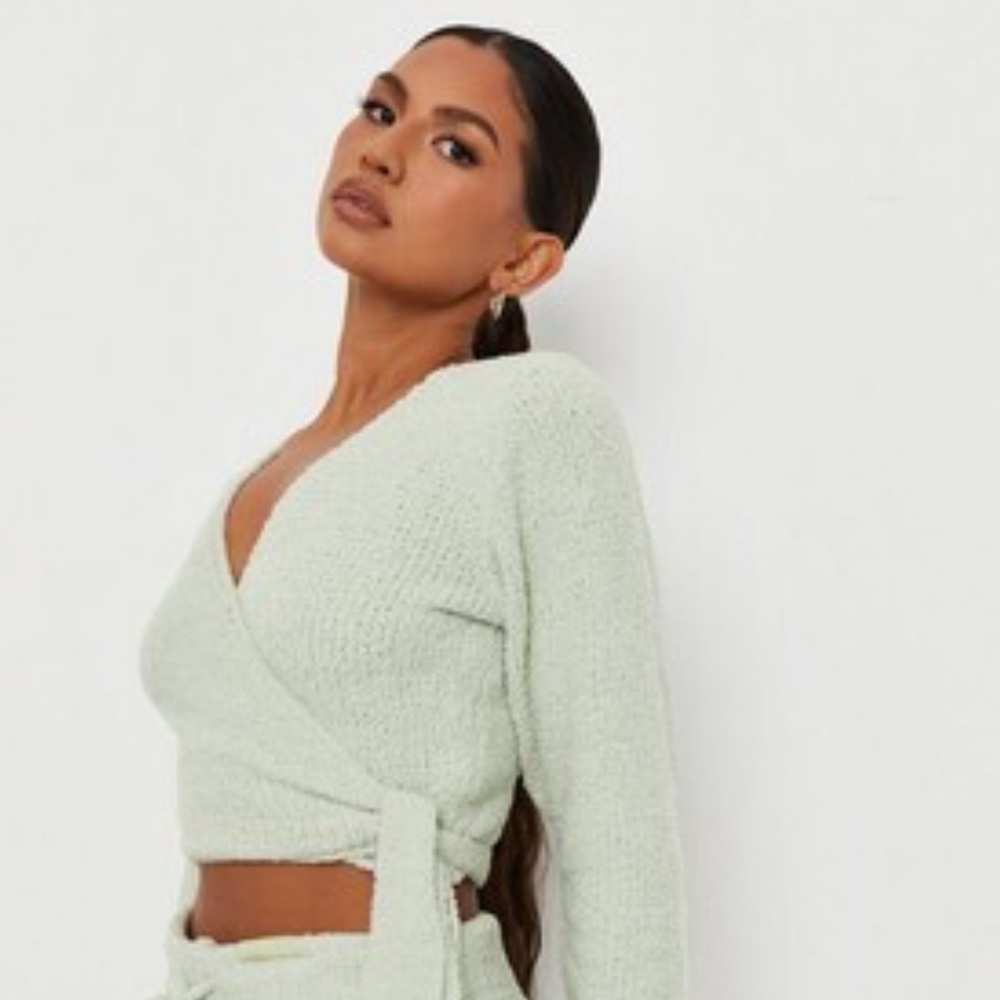 NWT Carli Bybel X Missguided Sage knit SET